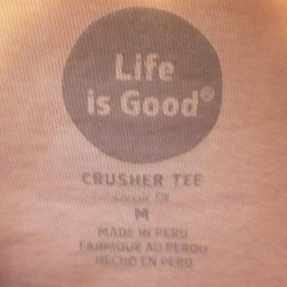 Life Is Good Crusher Tee mens size medium classicfit burnt orange w/graphics tee - Picture 4 of 5